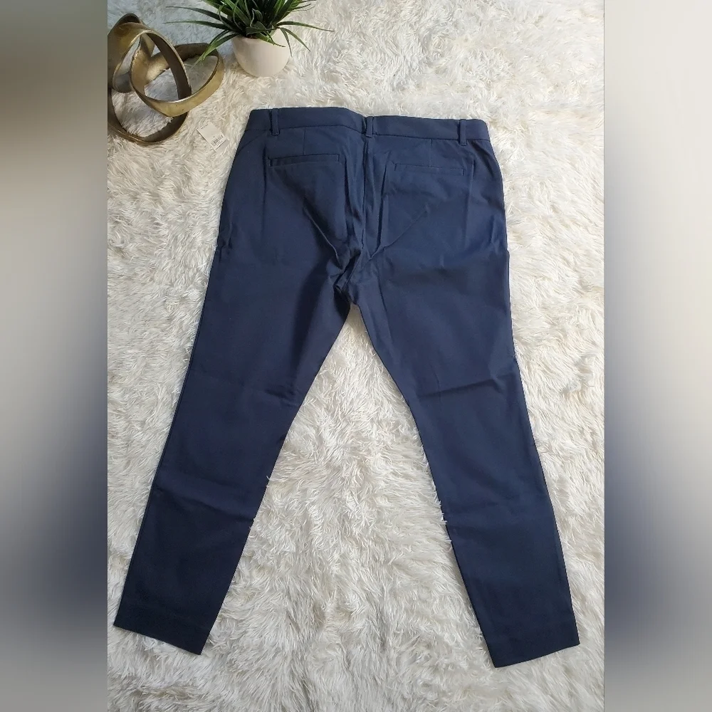 GAP Maternity Inset Panel Signature Skinny Ankle Pants Navy Blue Size 12 $70 NEW